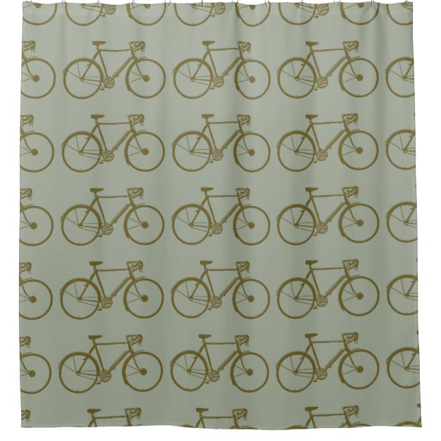 bicycles pattern / shower curtain (Front)
