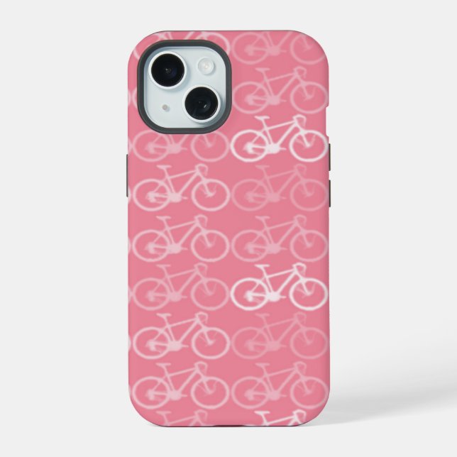 bicycles PINK iPhone 15 Case (Back)