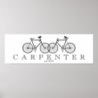 Bicycles with Birds Family Print