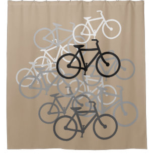 Bicycles...with your background colour. shower curtain