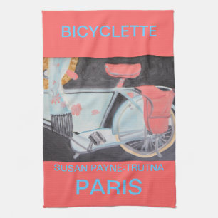 BICYCLETTE PARIS KITCHEN TOWEL