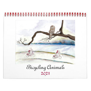 Bicycling animals 2021 Calendar