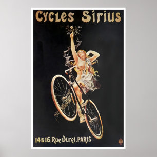Bicycling Art Cycling Poster Cycles Sirius Print