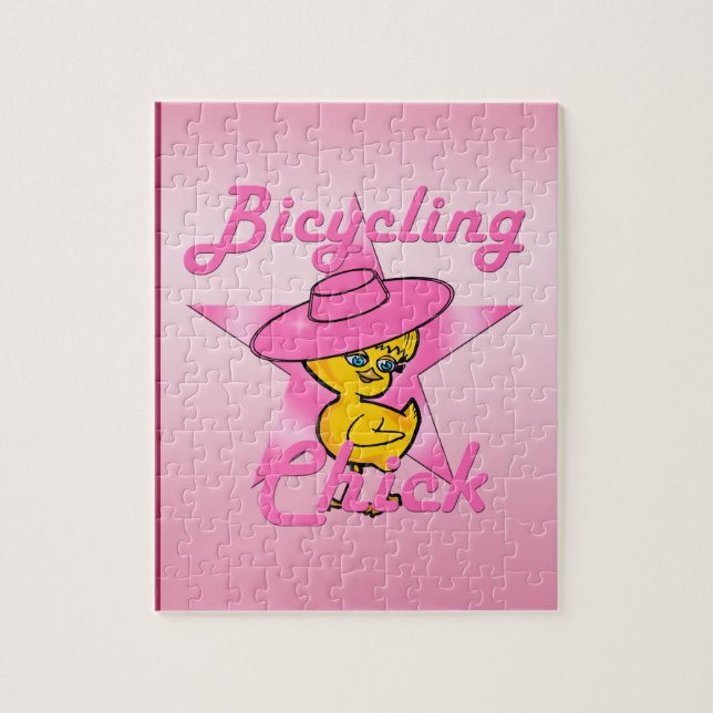 Bicycling Chick #8 Jigsaw Puzzle (Vertical)