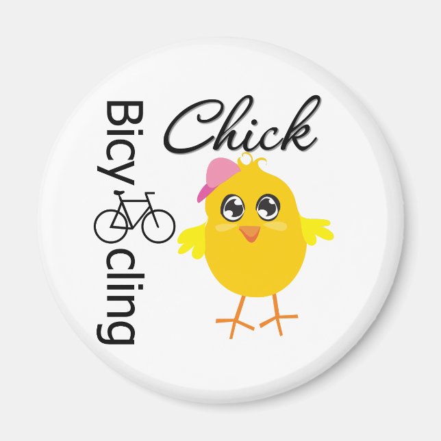 Bicycling Chick Magnet (Front)
