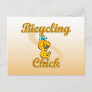 Bicycling Chick Postcard