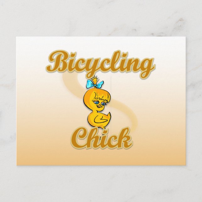 Bicycling Chick Postcard (Front)