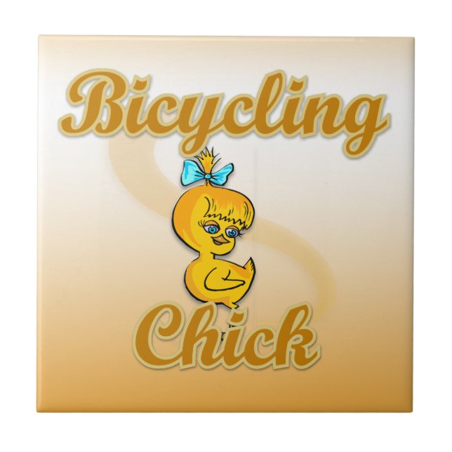 Bicycling Chick Tile (Front)