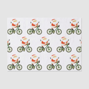 Bicycling Christmas Tissue Paper