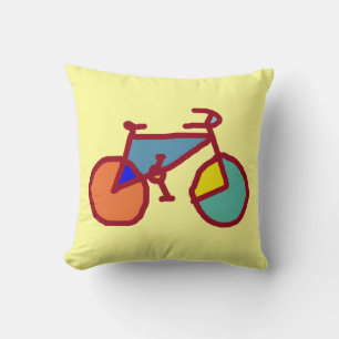 bicycling ~ colourful bike cushion