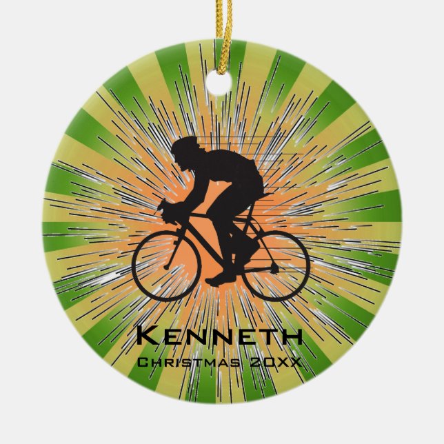 Bicycling Cycling Ornament (Front)