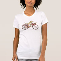 Bicycling Dog with Squirrel - Funny Animals Design