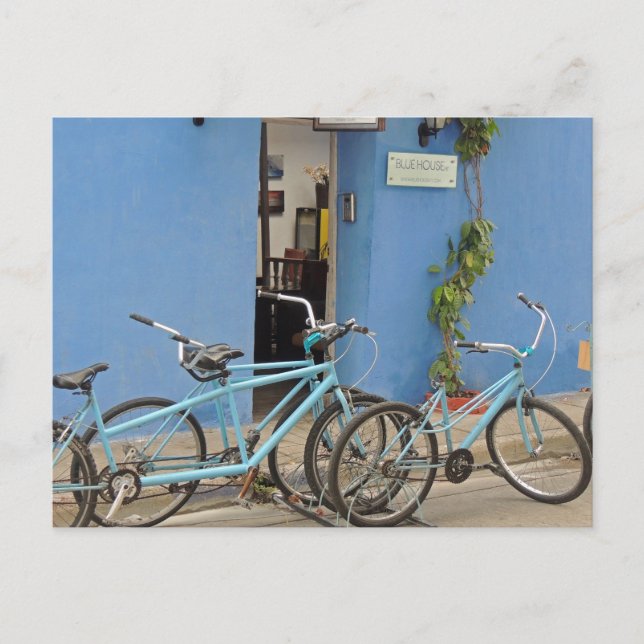 Bicycling in Cartagena Colombia Postcard (Front)