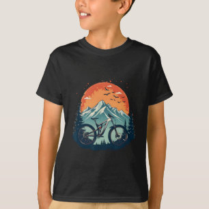 Bicyclist Illustration Downhill Mountain Biking T-Shirt