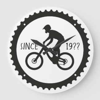Bicyclist Logo Large Clock