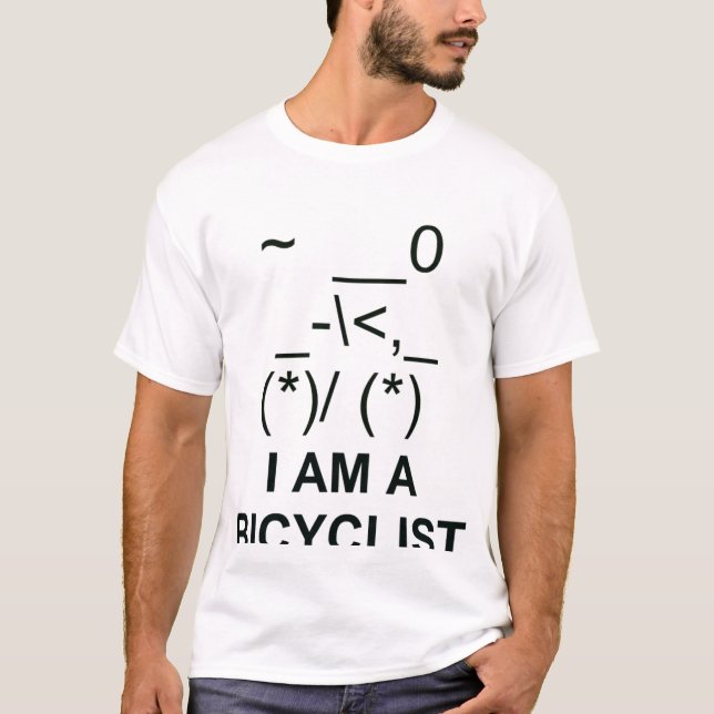Bicyclist Symbol T-Shirt (Front)