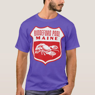 Biddeford Pool Maine Retro Shield White T-Shirt