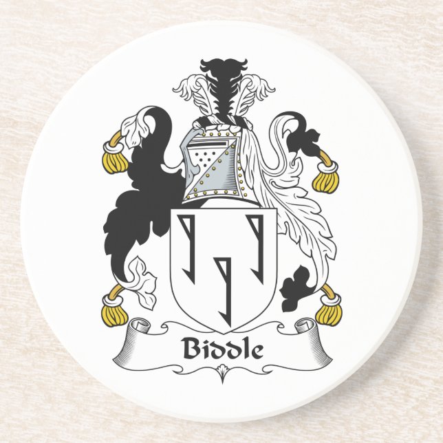 Biddle Family Crest Coaster (Front)