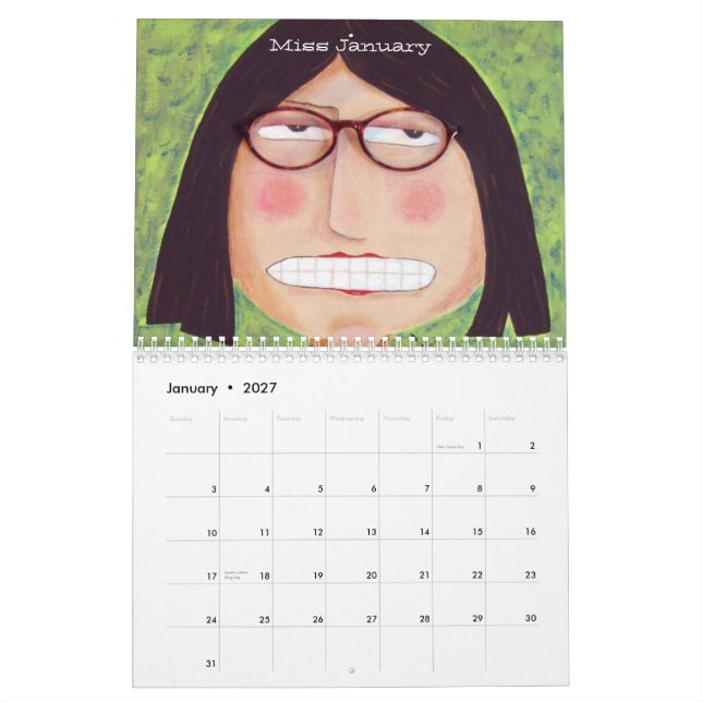 Biddy Brain 2012 Calendar (Jan 2027)