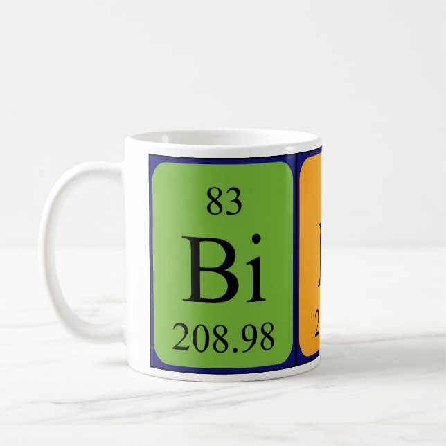 Biddy periodic table name mug (Left)