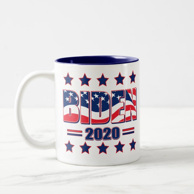 BIDEN-2020-Joe Biden for President Two-Tone Coffee Mug (Left)