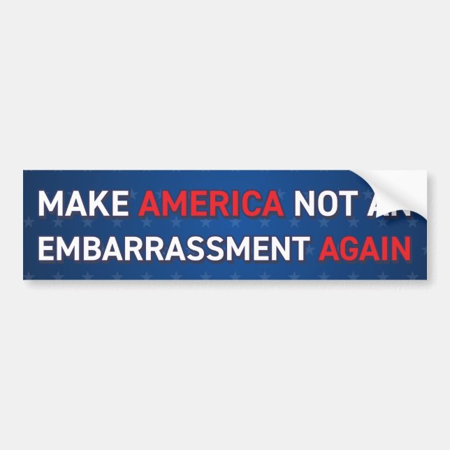 Biden 2020 Make America Not An Embarrassment Again Bumper Sticker (Front)