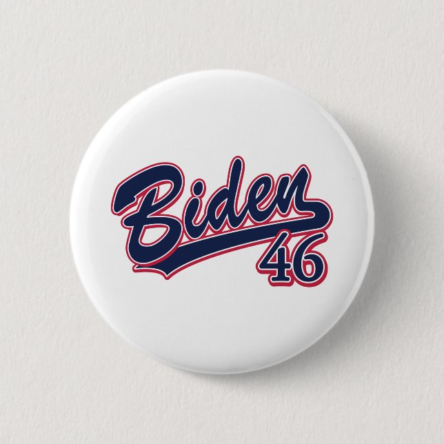 Biden 46 6 cm round badge (Front)
