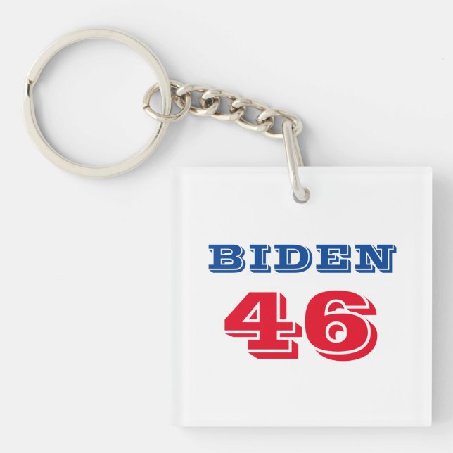 Biden 46 Collegiate Style Key Ring (Front)