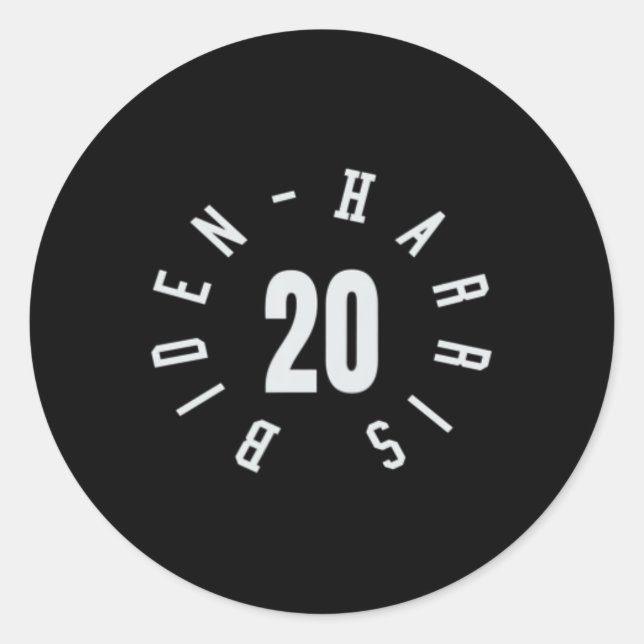 Biden 46 Jersey Biden Harris 2020  Classic Round Sticker (Front)