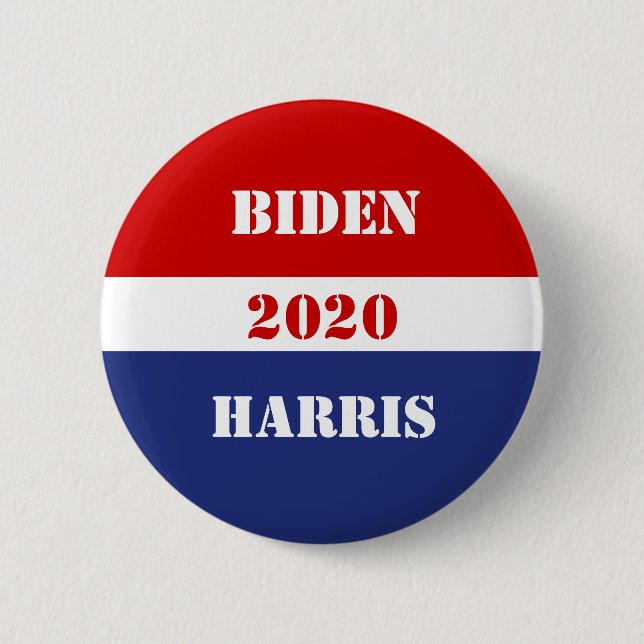 Biden and Harris 2020 6 Cm Round Badge (Front)