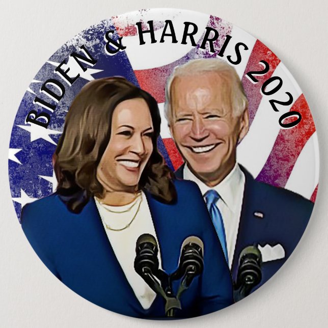 Biden and Harris 2020 Presidential Election 6 Cm Round Badge (Front)