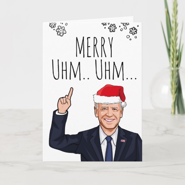 Biden Christmas Card: Merry Uhm Uhm...The Thing Card (Front)