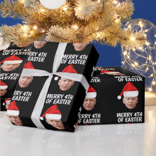 BIDEN CHRISTMAS MERRY 4TH EASTER WRAPPING PAPER