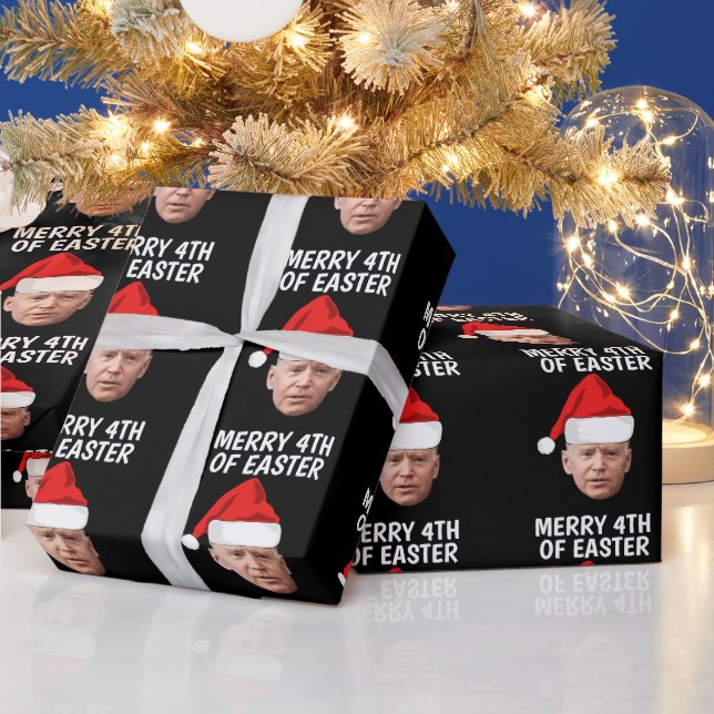 BIDEN CHRISTMAS MERRY 4TH EASTER WRAPPING PAPER (Holidays)