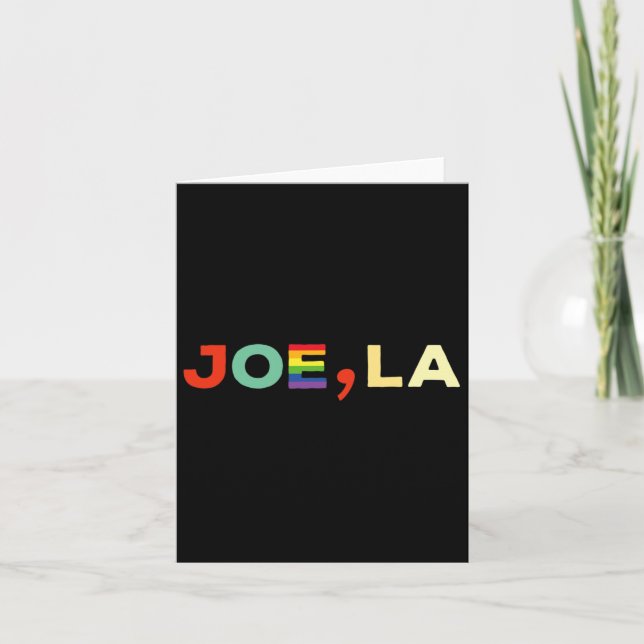Biden Comma La Kamala Harris Funny Gay Pride Rainb Card (Front)