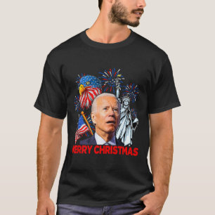 Biden Confused Patriotic Merry Christmas For 4th O T-Shirt