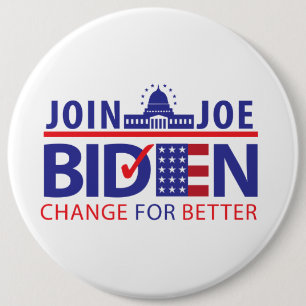 BIDEN FOR PRESIDENT! 6 CM ROUND BADGE