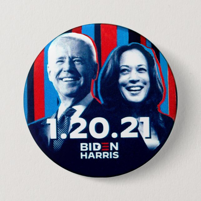 Biden Harris 1.20.21. 7.5 Cm Round Badge (Front)