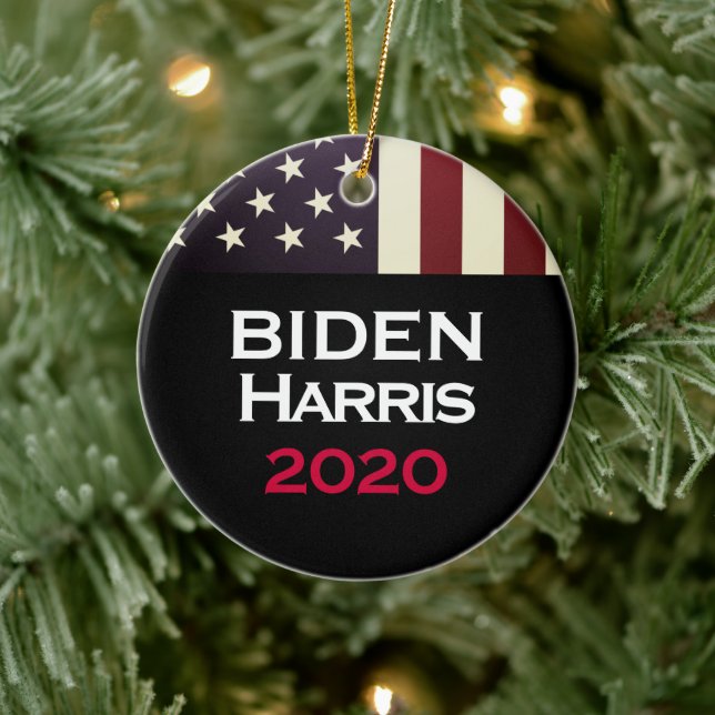 BIDEN HARRIS 2020 American Flag Ceramic Tree Decoration (Tree)