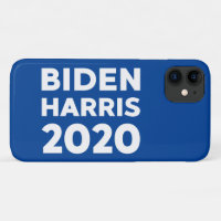 Biden Harris 2020 bold text on blue