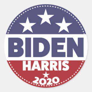Biden Harris 2020 Button Style Classic Round Sticker