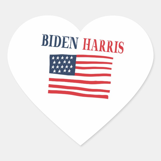 Biden Harris 2020 Heart Sticker (Front)