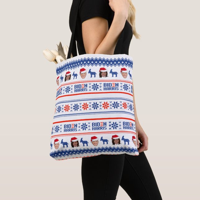 BIDEN HARRIS 2020 PATTERN TOTE BAG (Close Up)