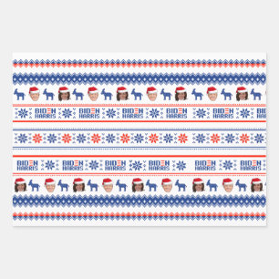 BIDEN HARRIS 2020 PATTERN WRAPPING PAPER SHEET