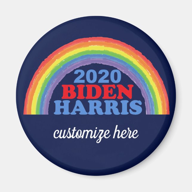 Biden Harris 2020 Rainbow Custom Magnet (Front)