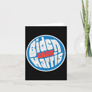 Biden Harris 2020 Retro 70s Style Vintage Distress Card