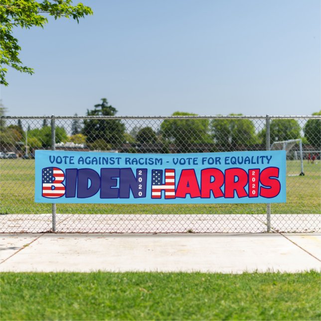 Biden Harris 2020 Vote Against Racism Banner (Insitu)