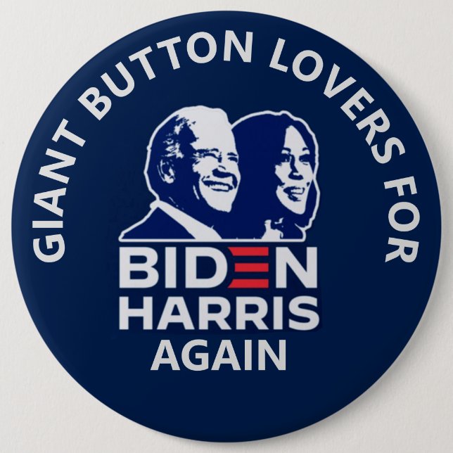 Biden Harris 2024 6 Cm Round Badge (Front)