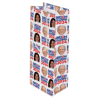 Biden Harris 2024 Birthday Wine Gift Bag