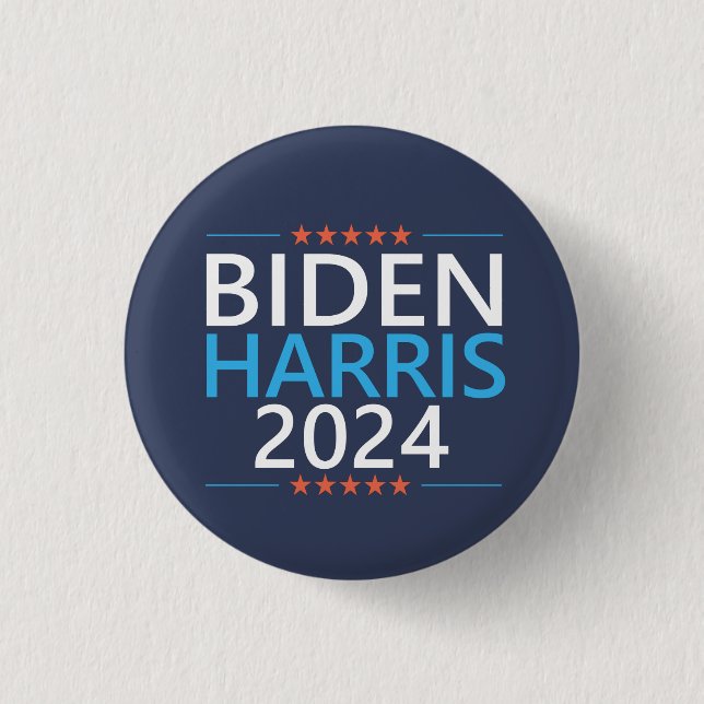 Biden Harris 2024 for President US Election 3 Cm Round Badge (Front)